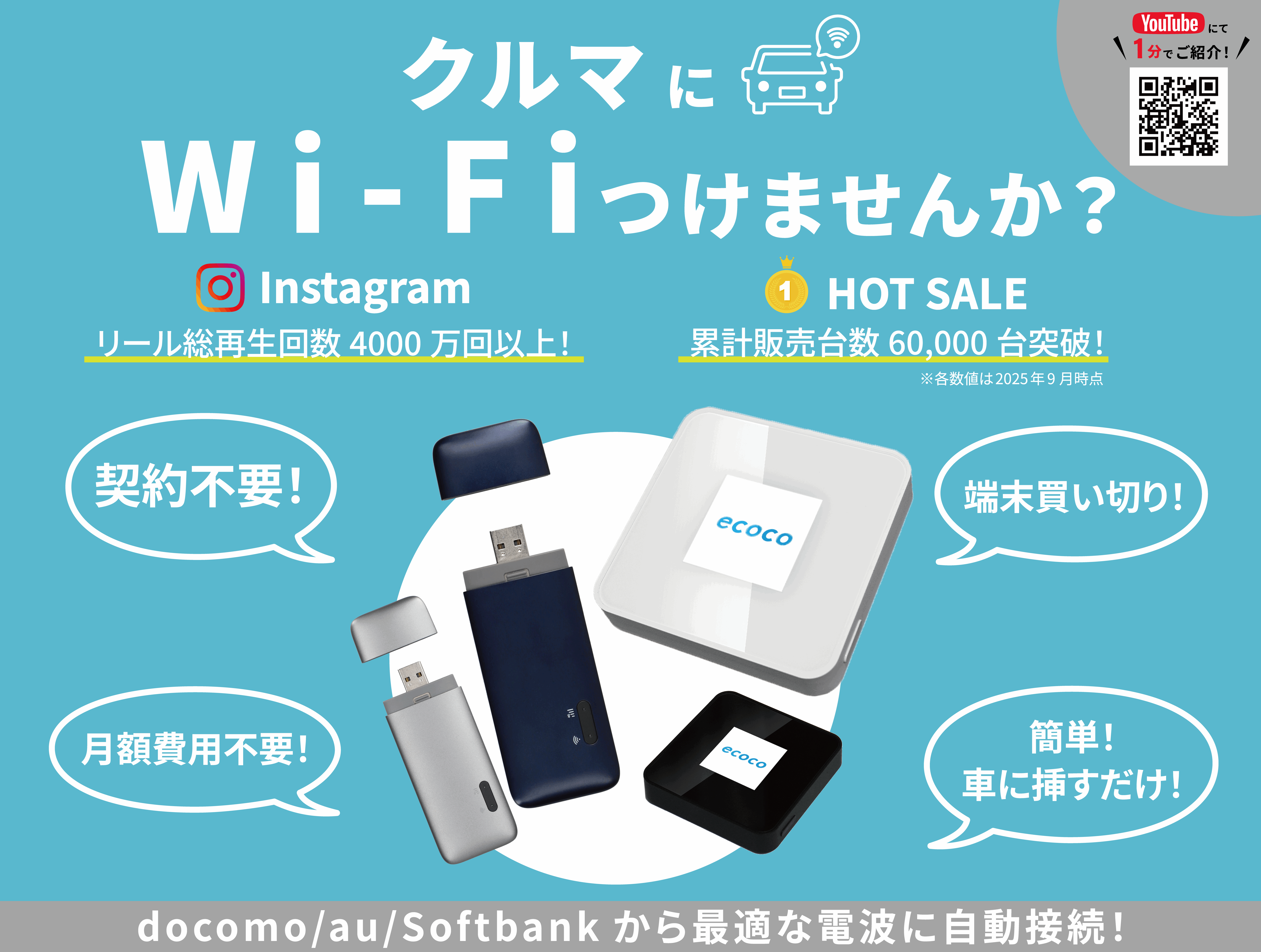 ecoco | 契約不要ですぐに使えるUSB型スティックWi-Fi | トヨタ