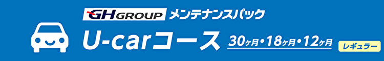 GH GROUP メンテナンスパック　U-carコース　30ヶ月・18ヶ月・12ヶ月　レギュラー